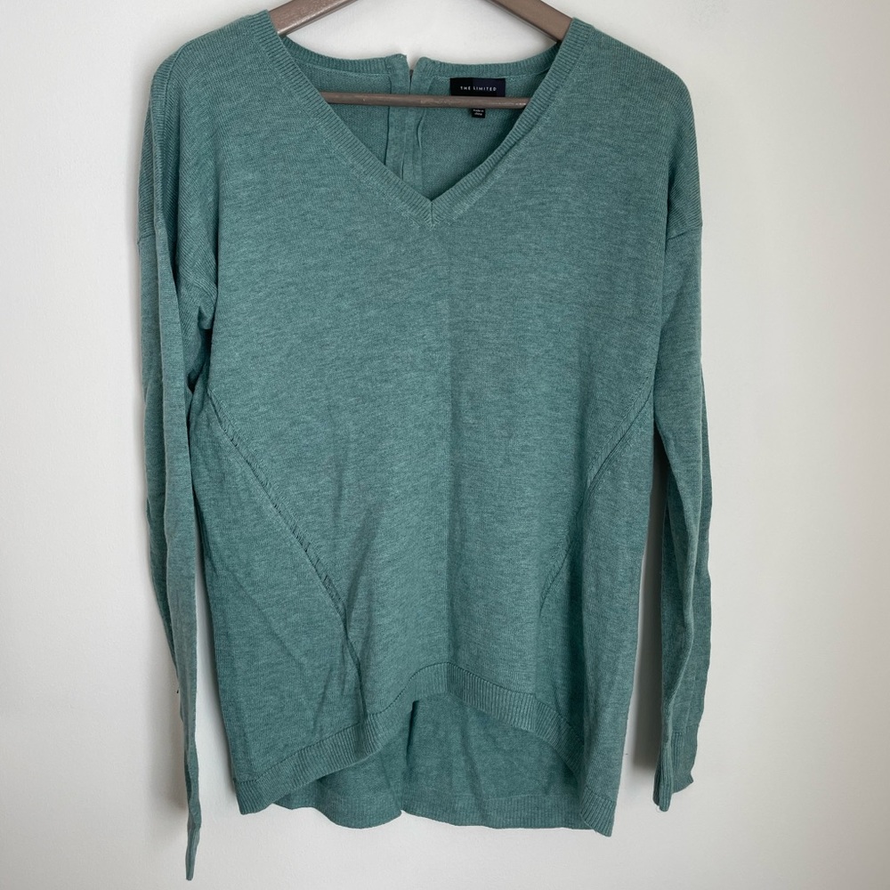 The Limited, green sweater, M